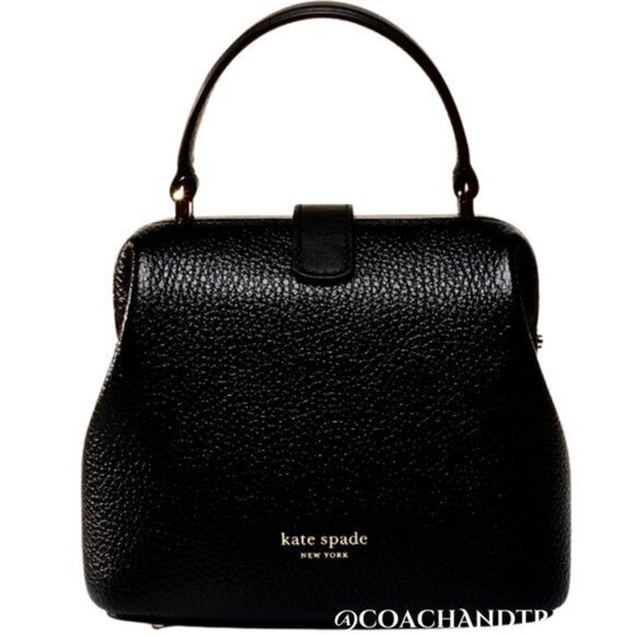 2 Pc KATE SPADE Black Italian Leather Remedy Bag & Cabana Dot Card Case NWT - Picture 7 of 11